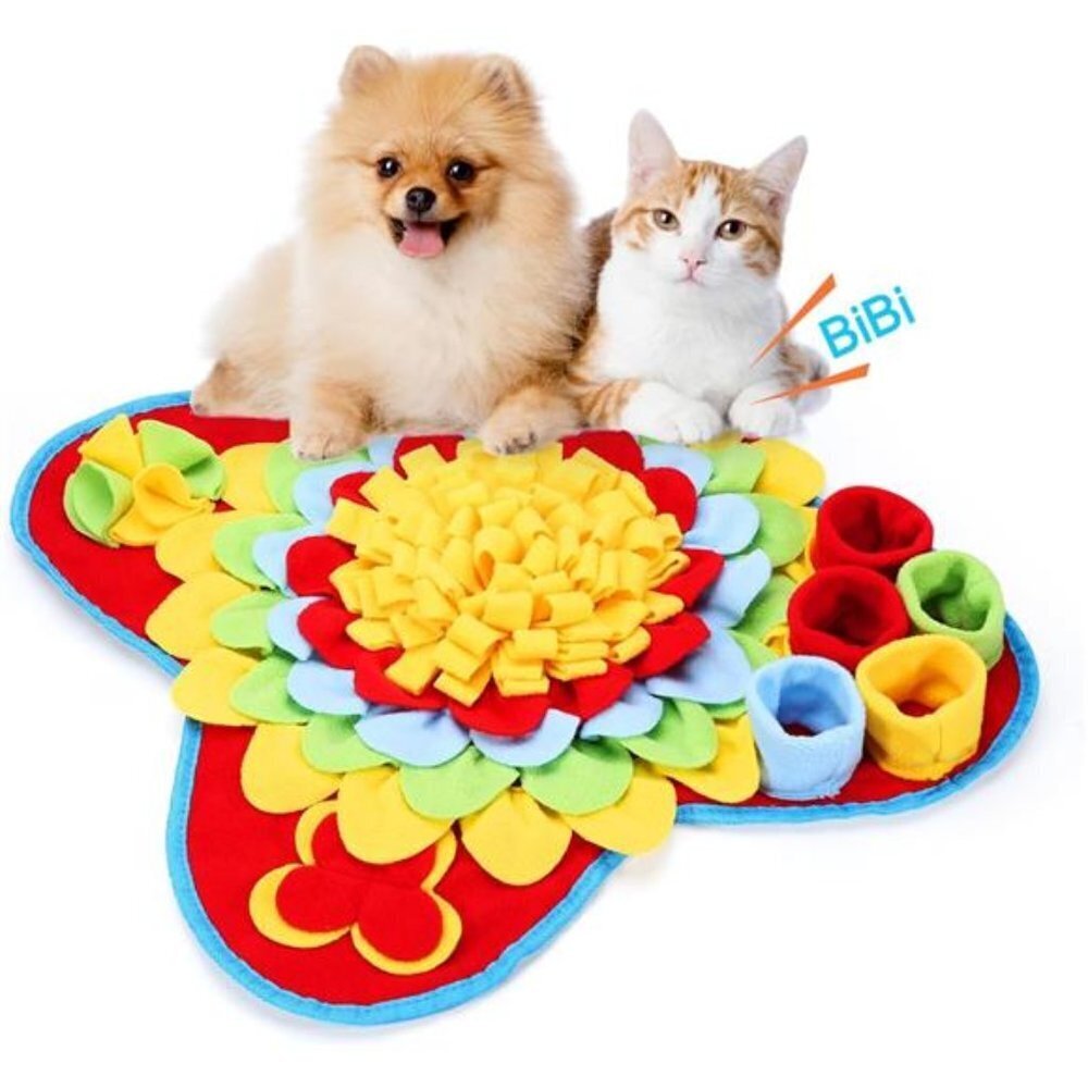 Large Snuffle Mat for Dogs, 20'' x 20'' Dog Puzzle Mat, Dog Sniff Mat